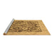 Sideview of Machine Washable Abstract Brown Modern Rug, wshabs1209brn