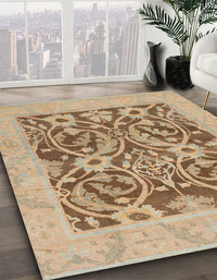 Abstract Brown Modern Rug, abs1209