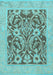 Abstract Light Blue Modern Rug, abs1209lblu