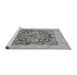 Sideview of Machine Washable Abstract Gray Modern Rug, wshabs1209gry