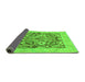 Sideview of Abstract Green Modern Rug, abs1209grn