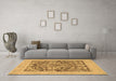 Machine Washable Abstract Brown Modern Rug in a Living Room,, wshabs1209brn