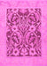 Machine Washable Abstract Pink Modern Rug, wshabs1209pnk