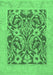 Machine Washable Abstract Emerald Green Modern Area Rugs, wshabs1209emgrn