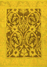 Abstract Yellow Modern Rug, abs1209yw