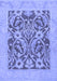 Machine Washable Abstract Blue Modern Rug, wshabs1209blu