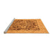 Sideview of Machine Washable Abstract Orange Modern Area Rugs, wshabs1209org