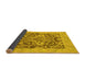 Sideview of Abstract Yellow Modern Rug, abs1209yw