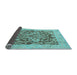 Sideview of Abstract Light Blue Modern Rug, abs1209lblu