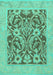 Abstract Turquoise Modern Rug, abs1209turq