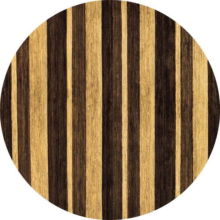 Round Machine Washable Abstract Brown Modern Rug, wshabs120brn