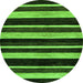 Round Abstract Green Modern Rug, abs120grn