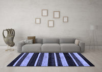 Machine Washable Abstract Blue Modern Rug, wshabs120blu