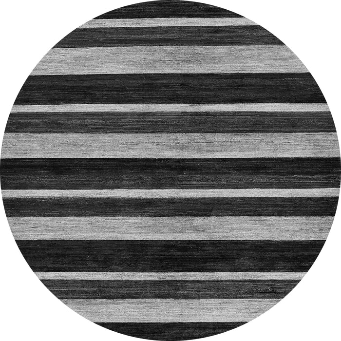 Round Machine Washable Abstract Gray Modern Rug, wshabs120gry