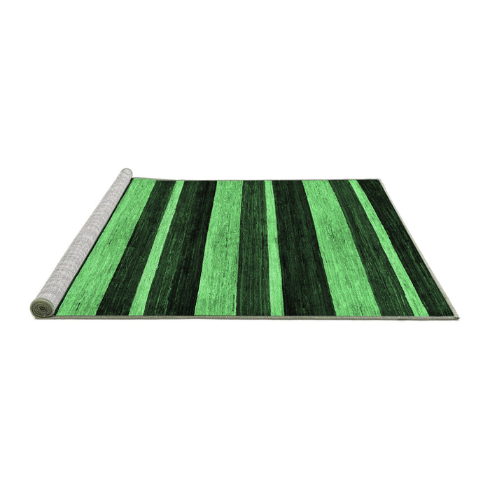Sideview of Machine Washable Abstract Emerald Green Modern Area Rugs, wshabs120emgrn