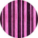 Round Abstract Pink Modern Rug, abs120pnk