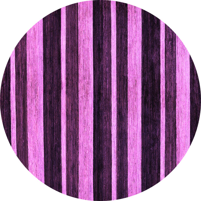 Round Machine Washable Abstract Purple Modern Area Rugs, wshabs120pur