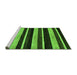 Sideview of Machine Washable Abstract Green Modern Area Rugs, wshabs120grn