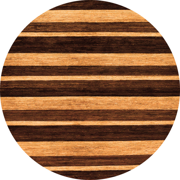 Round Abstract Orange Modern Rug, abs120org