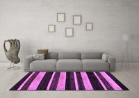 Machine Washable Abstract Purple Modern Rug, wshabs120pur