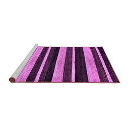 Sideview of Machine Washable Abstract Purple Modern Area Rugs, wshabs120pur