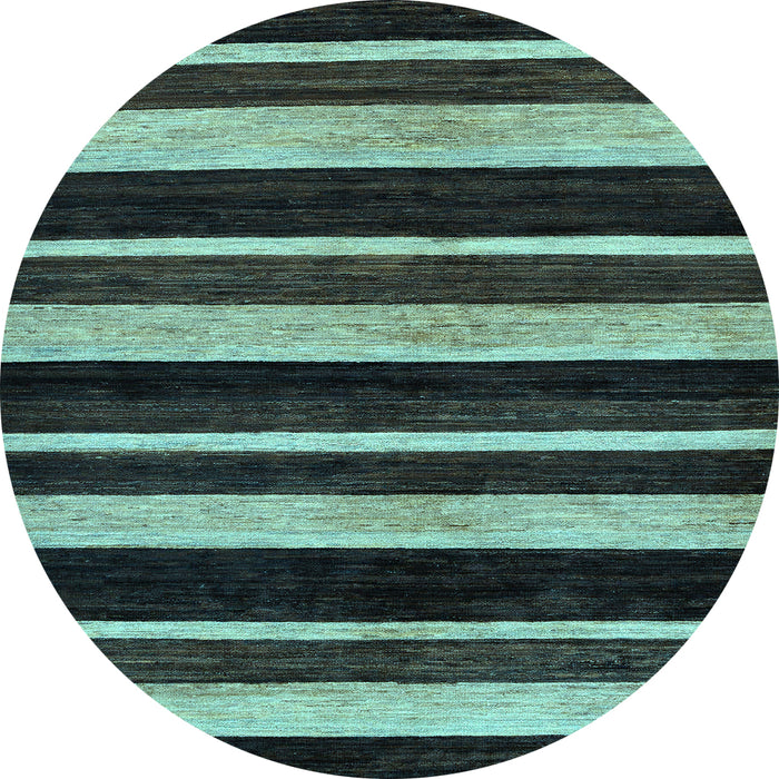 Round Abstract Light Blue Modern Rug, abs120lblu