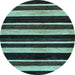 Round Abstract Light Blue Modern Rug, abs120lblu