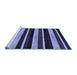 Sideview of Machine Washable Abstract Blue Modern Rug, wshabs120blu