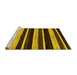 Sideview of Machine Washable Abstract Yellow Modern Rug, wshabs120yw