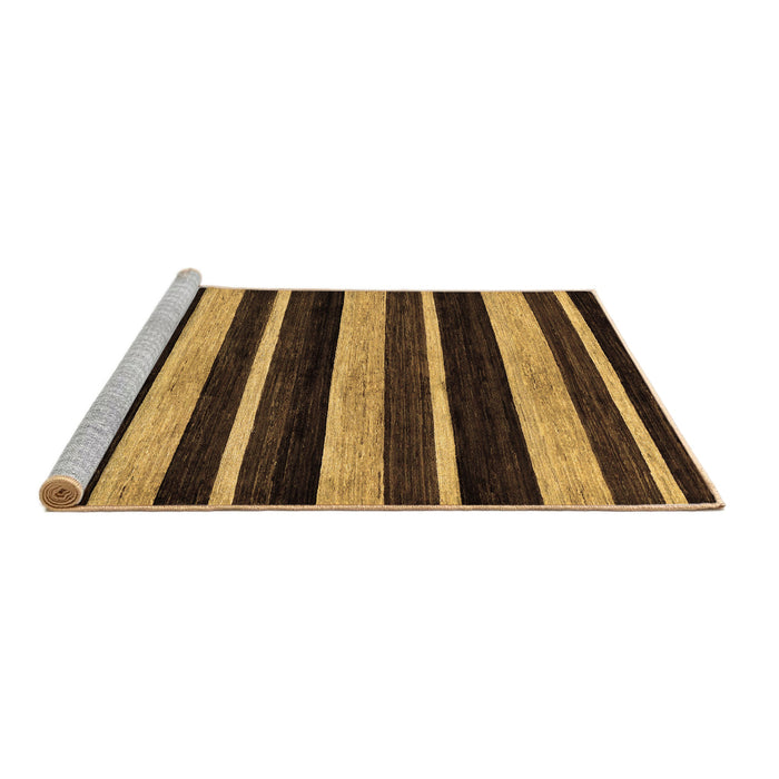 Sideview of Machine Washable Abstract Brown Modern Rug, wshabs120brn