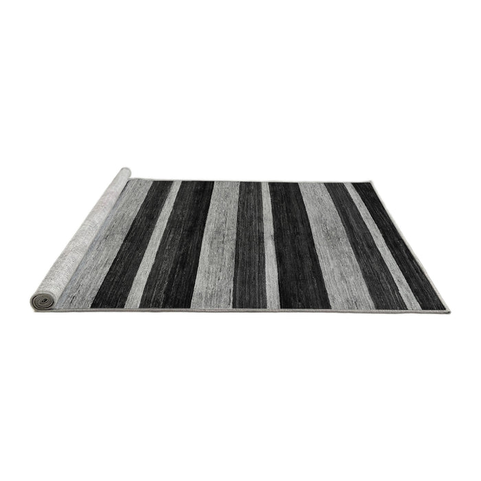 Sideview of Machine Washable Abstract Gray Modern Rug, wshabs120gry