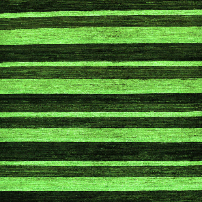 Square Machine Washable Abstract Green Modern Area Rugs, wshabs120grn