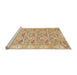 Sideview of Machine Washable Abstract Orange Rug, wshabs1210