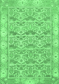 Abstract Emerald Green Modern Rug, abs1210emgrn