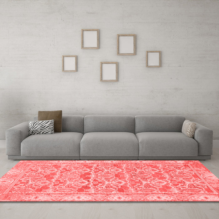 Modern Red Washable Rugs