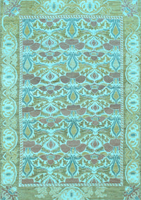 Abstract Light Blue Modern Rug, abs1210lblu