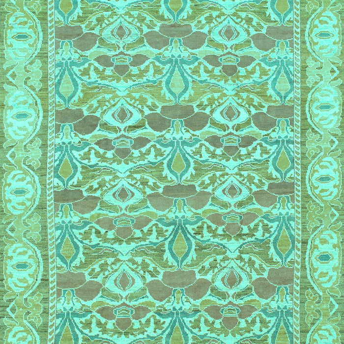 Machine Washable Abstract Turquoise Modern Area Rugs, wshabs1210turq