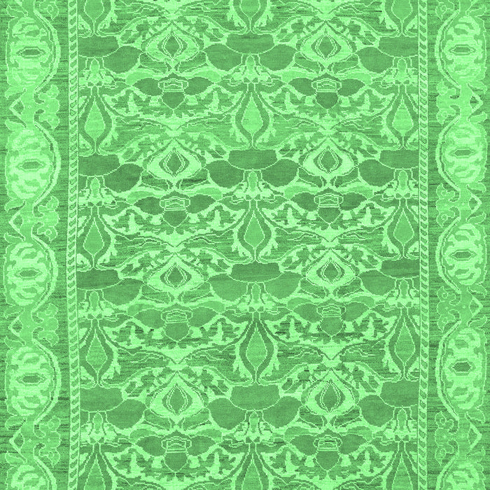 Machine Washable Abstract Emerald Green Modern Area Rugs, wshabs1210emgrn