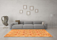 Machine Washable Abstract Orange Modern Rug, wshabs1210org