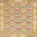 Square Machine Washable Abstract Orange Rug, wshabs1210