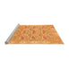 Sideview of Machine Washable Abstract Orange Modern Area Rugs, wshabs1210org