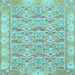 Square Abstract Light Blue Modern Rug, abs1210lblu