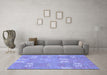 Machine Washable Abstract Blue Modern Rug in a Living Room, wshabs1211blu