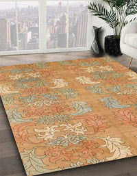 Abstract Orange Modern Rug, abs1211