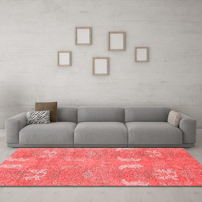 Modern Red Washable Rugs