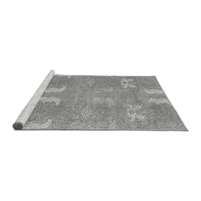 Sideview of Machine Washable Abstract Gray Modern Rug, wshabs1211gry