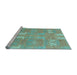 Sideview of Machine Washable Abstract Light Blue Modern Rug, wshabs1211lblu