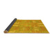 Sideview of Abstract Yellow Modern Rug, abs1211yw