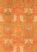 Machine Washable Abstract Orange Modern Area Rugs, wshabs1211org