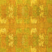 Square Abstract Yellow Modern Rug, abs1211yw